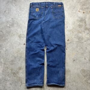 Wrangler FR Flame Resistant Blue Denim Workwear Jeans Size 36x32